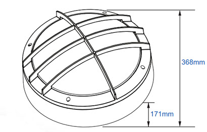 Penhale Quantock Dart Round Grille Line Drawing | Penhale Quantock LTD