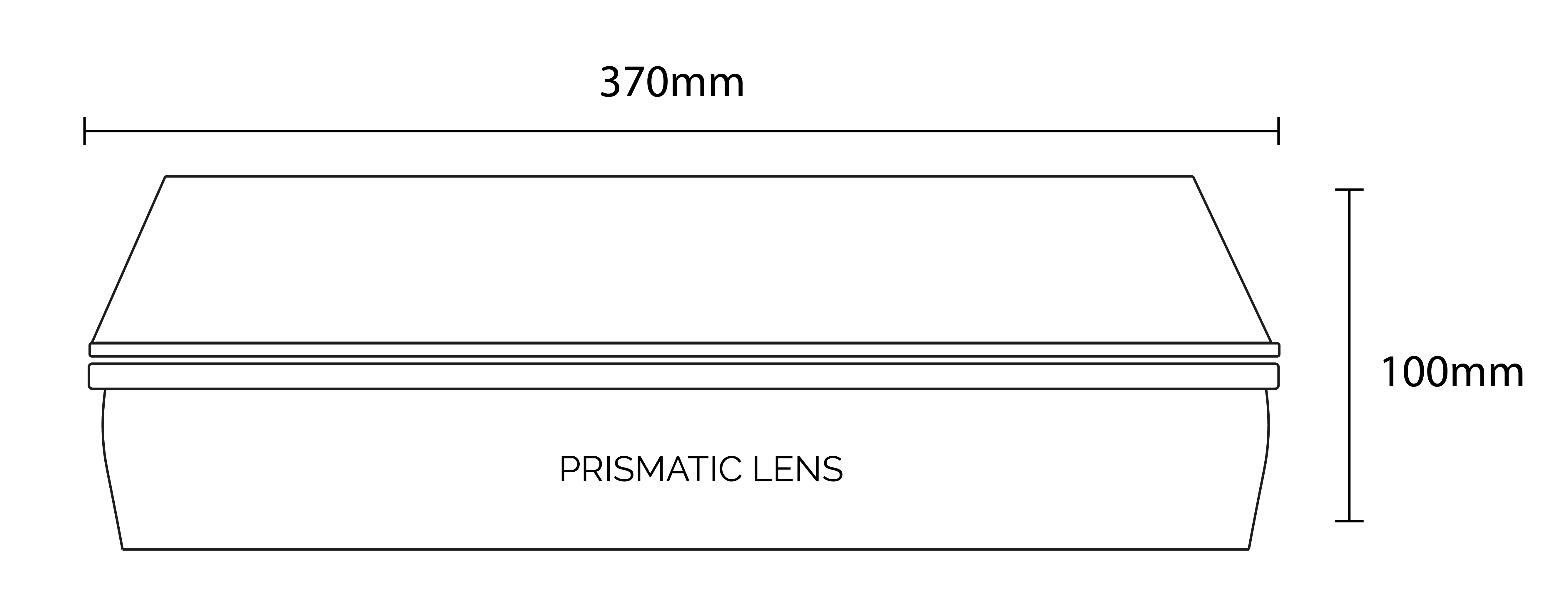 Midilite Prismatic line drawing V4-01 Penhale Quantock Midilite Prismatic Line Drawing | Penhale Quantock LTD